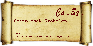 Csernicsek Szabolcs névjegykártya